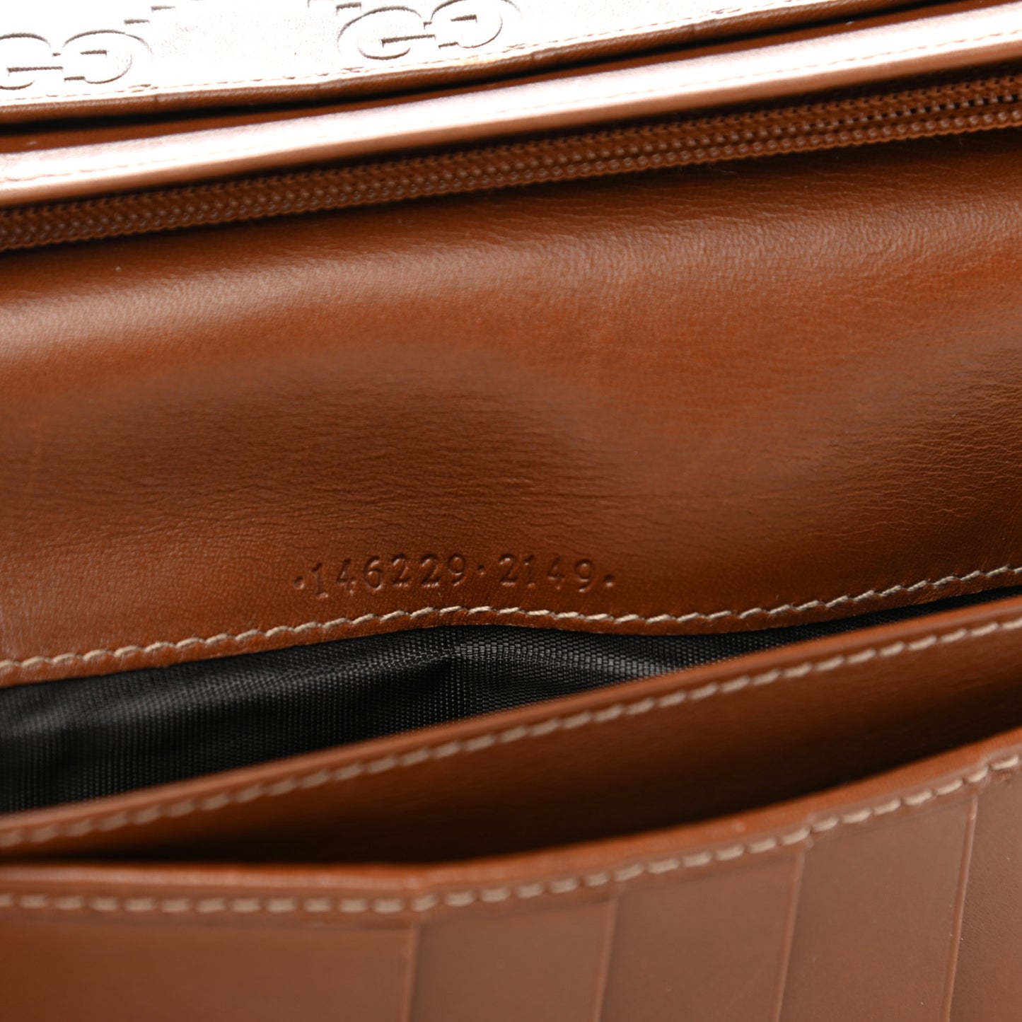 Guccissima Continental Flap Wallet Brown
