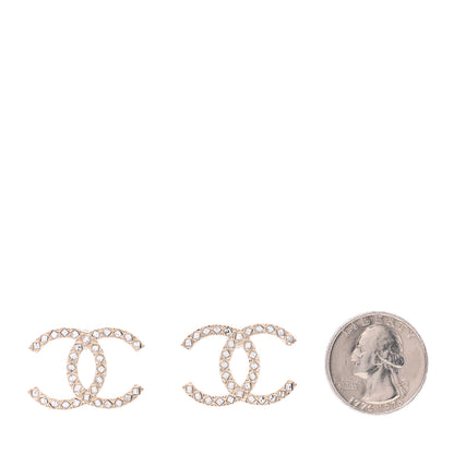 Chanel Baguette Crystal High Society CC Earrings Gold 2 of 4