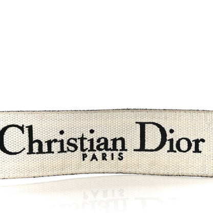 Christian Dior Canvas Embroidered Shoulder Strap Black 8 of 12