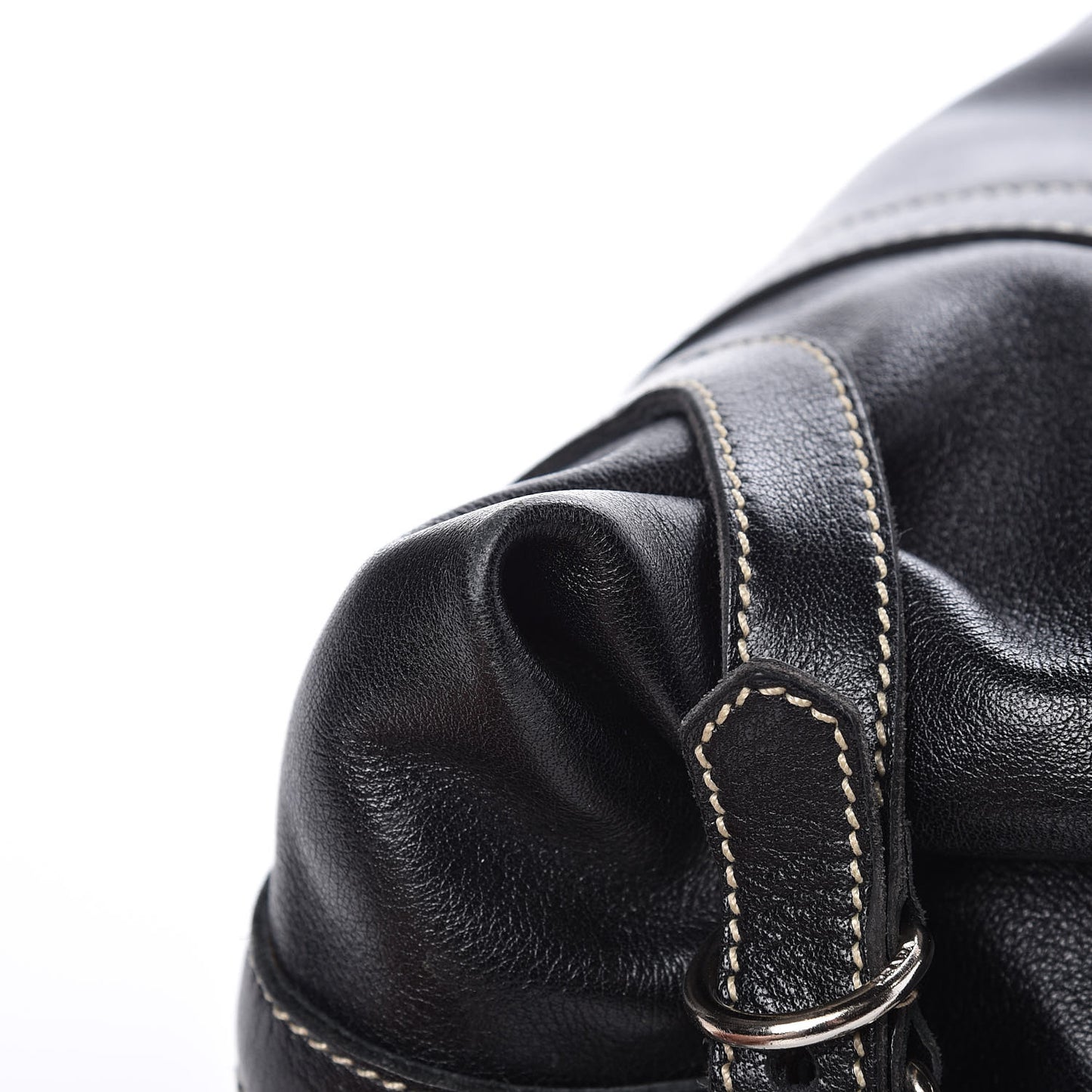 Calfskin Wrapping Satchel Bag Black