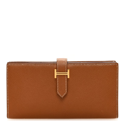 Hermes Epsom Bearn Gusset Wallet Gold 1 of 6