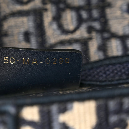 Christian Dior Oblique Embroidered Saddle Bag Blue 7 of 11