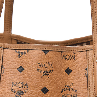 MCM Visetos Medium Liz Reversible Shopper Tote Cognac 16 of 21