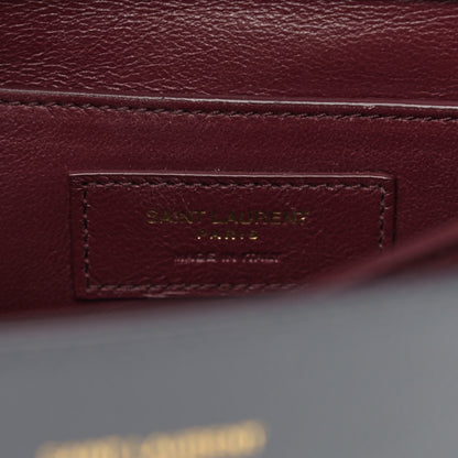 Saint Laurent Grain de Poudre Medium Classic Monogram Cassandra Top Handle Dark Smog 7 of 11