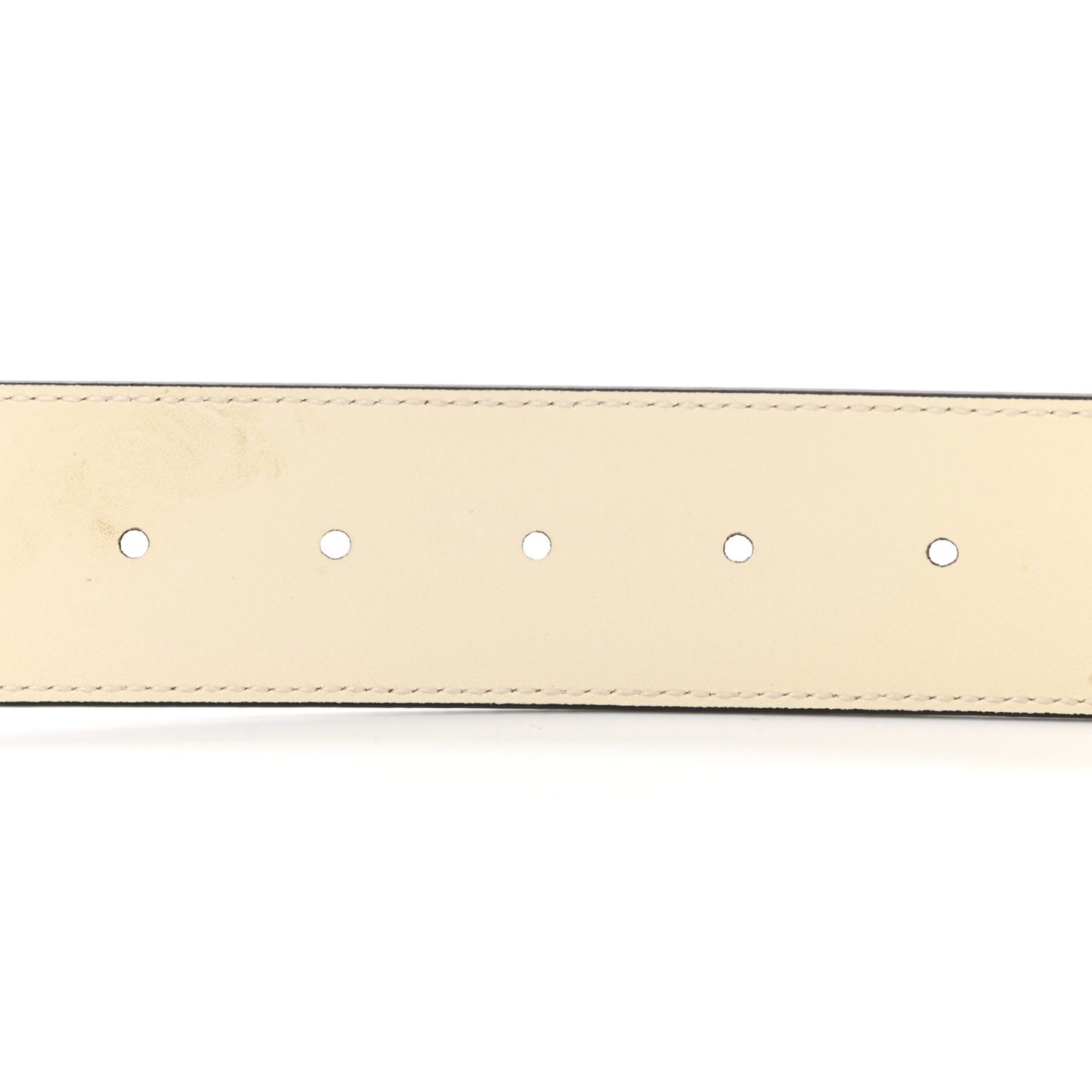 Calfskin Double G 40mm Belt 100 40 Mystic White