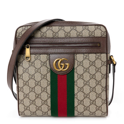 Gucci GG Supreme Monogram Web Small Ophidia Messenger Bag Brown 1 of 11