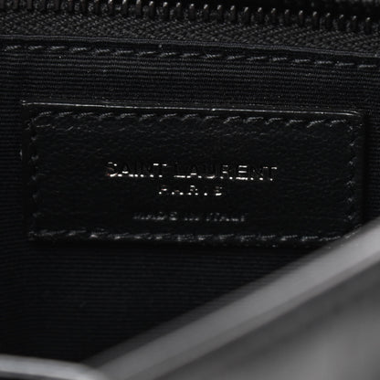 Saint Laurent Crinkled Calfskin Matelasse Monogram Medium Niki Chain Satchel Black 6 of 9