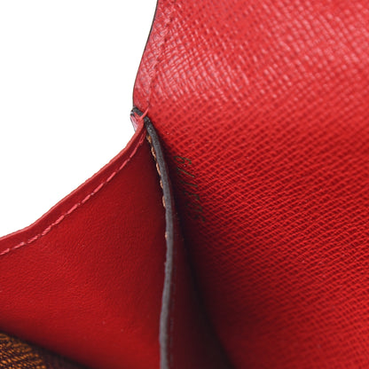 Louis Vuitton Damier Ebene Emilie Wallet Red 7 of 8