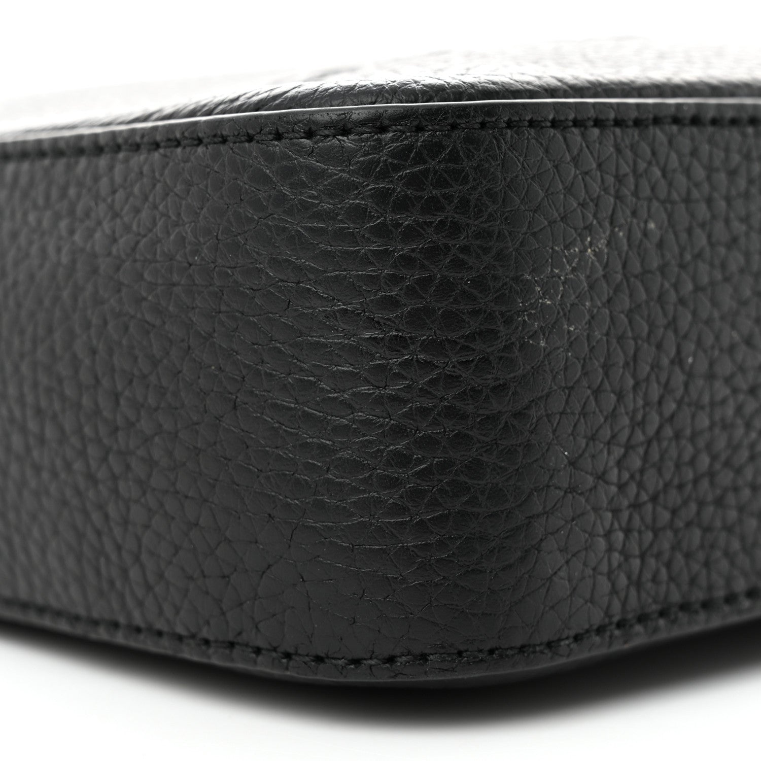 Burberry Pebbled Calfskin Logo Embossed Thornton Messenger Bag Black 11 of 15