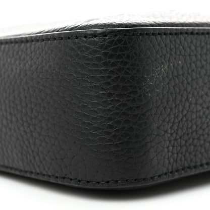 Burberry Pebbled Calfskin Logo Embossed Thornton Messenger Bag Black 11 of 15