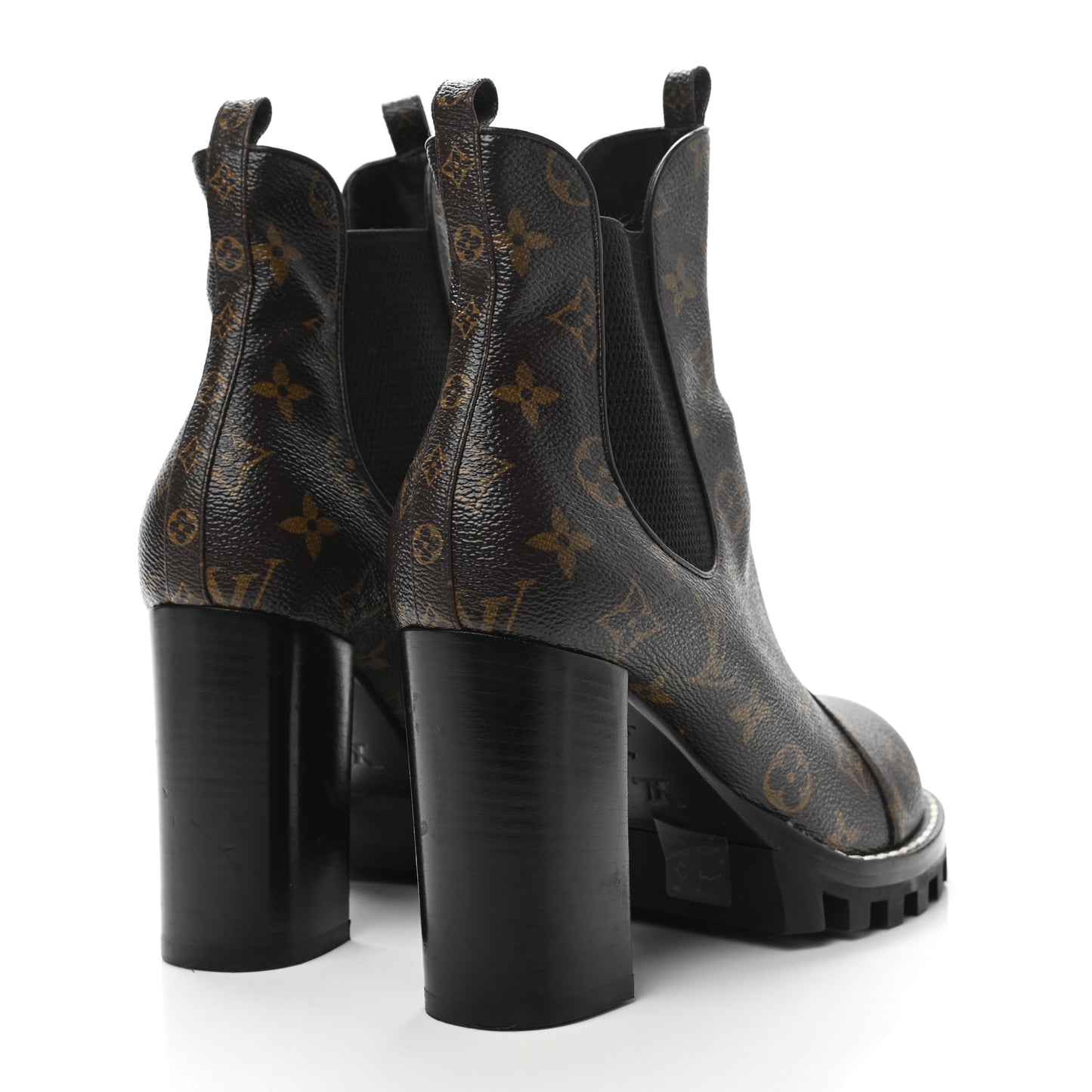 Patent Monogram Star Trail Chelsea Ankle Boots 40