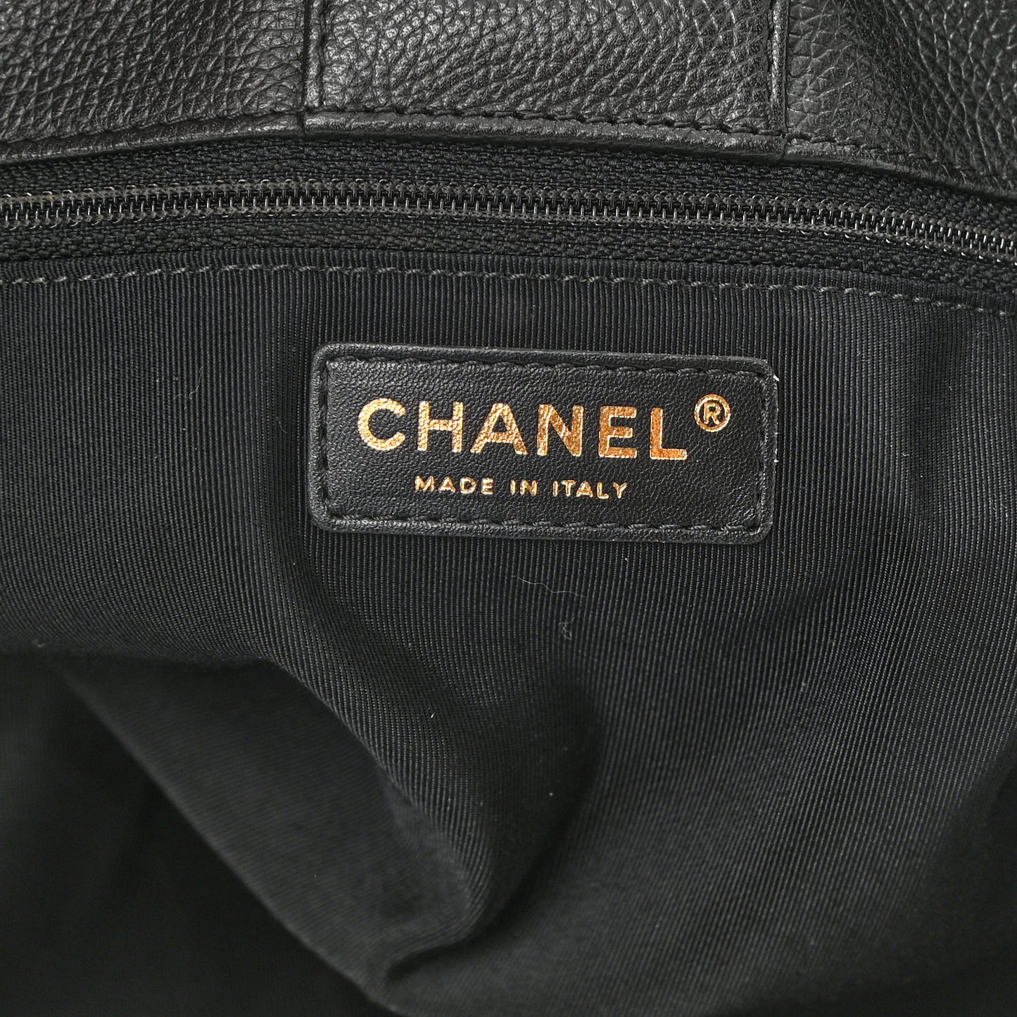 Calfskin Cerf Executive Shopper Tote Black
