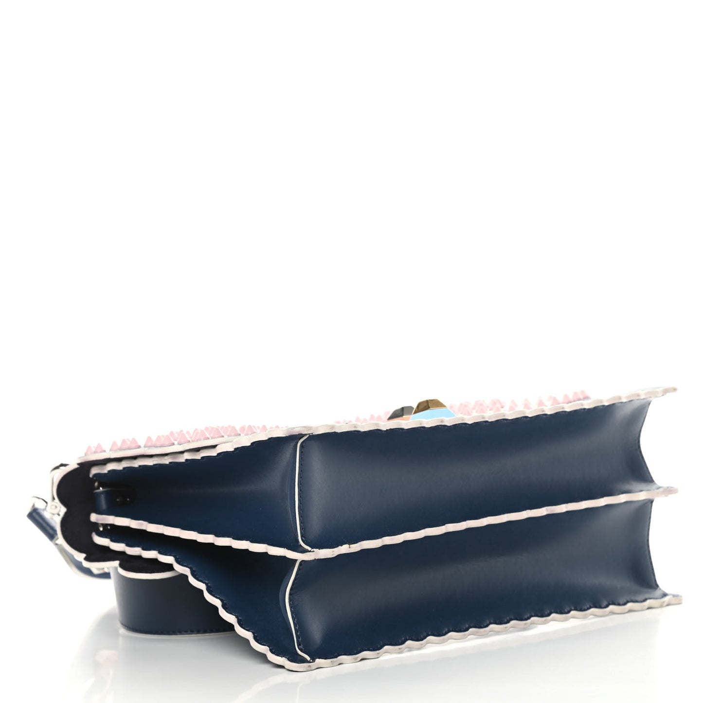 Vitello Liberty Scalloped Studded Flowers and Bows Kan I Shoulder Bag Amazzonia Multicolor