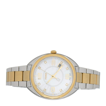 Fendi Stainless Steel Diamond Mother of Pearl 34mm Momento Two Tone Quartz Watch 2 of 5