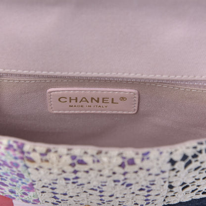 Chanel Fabric Patchwork Medium Flap Bag Pink 9 of 11