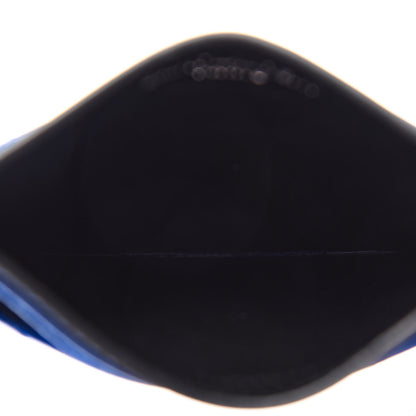 Saint Laurent Patent Grain De Poudre Matelasse Monogram Credit Card Case Blue Majorelle 5 of 8