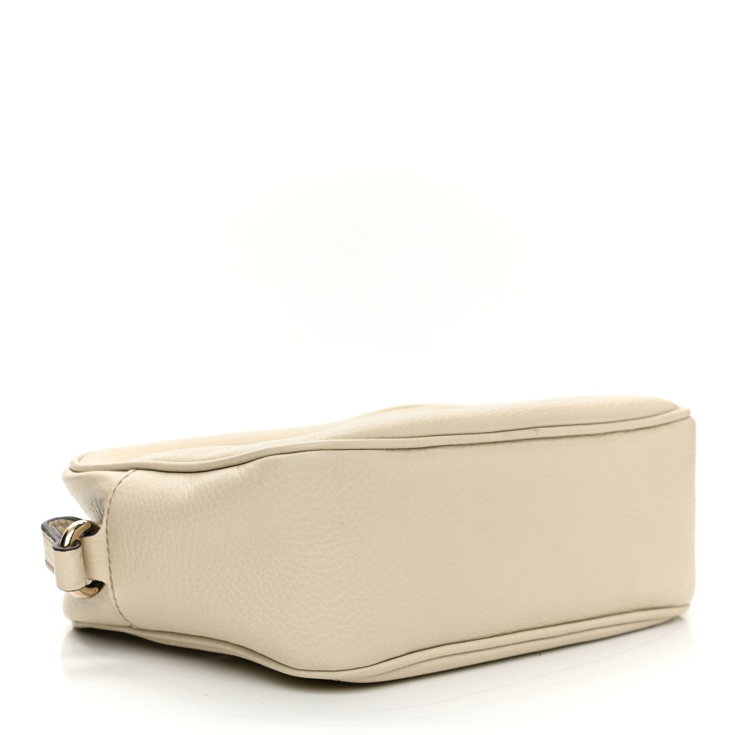Pebbled Calfskin Small Soho Disco Bag Off White
