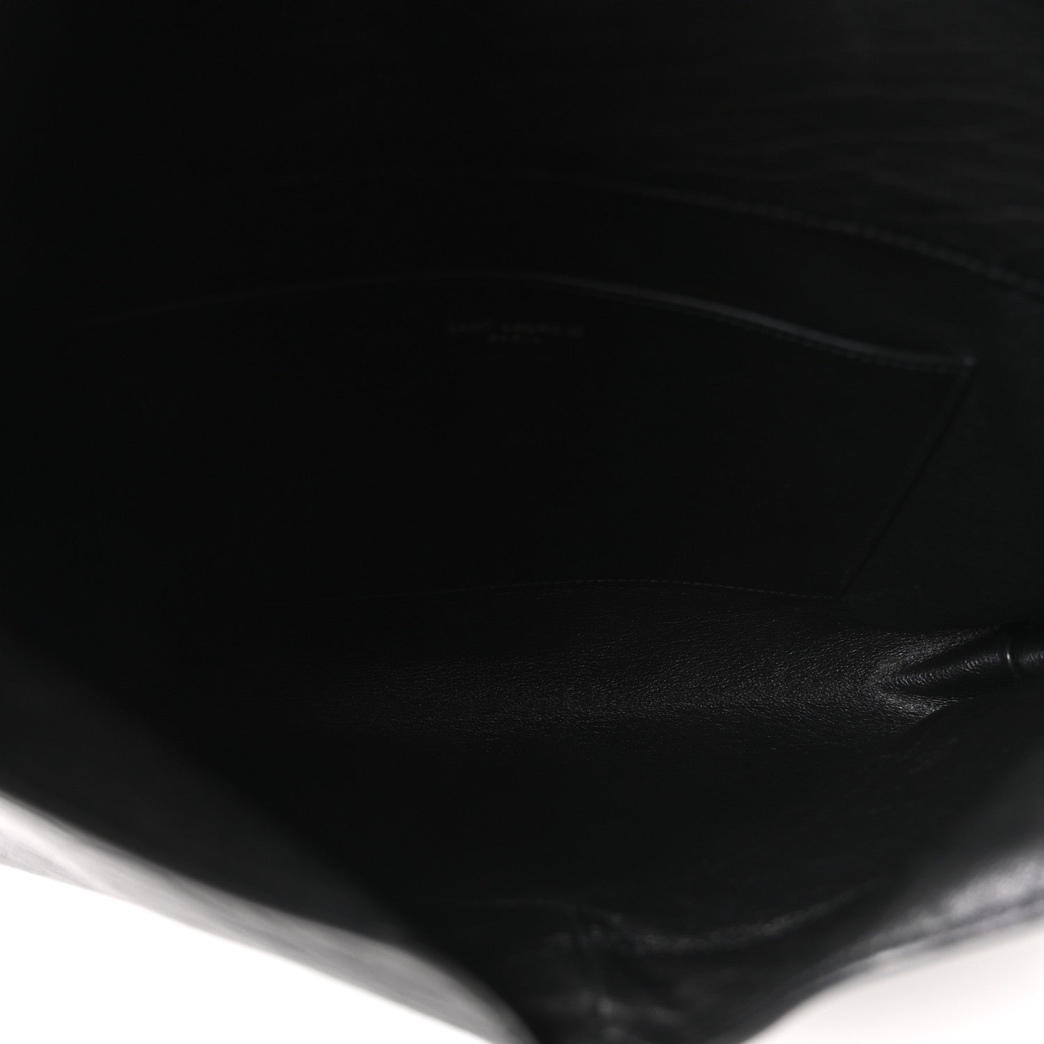 Saint Laurent Grained Lambskin Small Cassandre Envelope Pouch Black 5 of 9