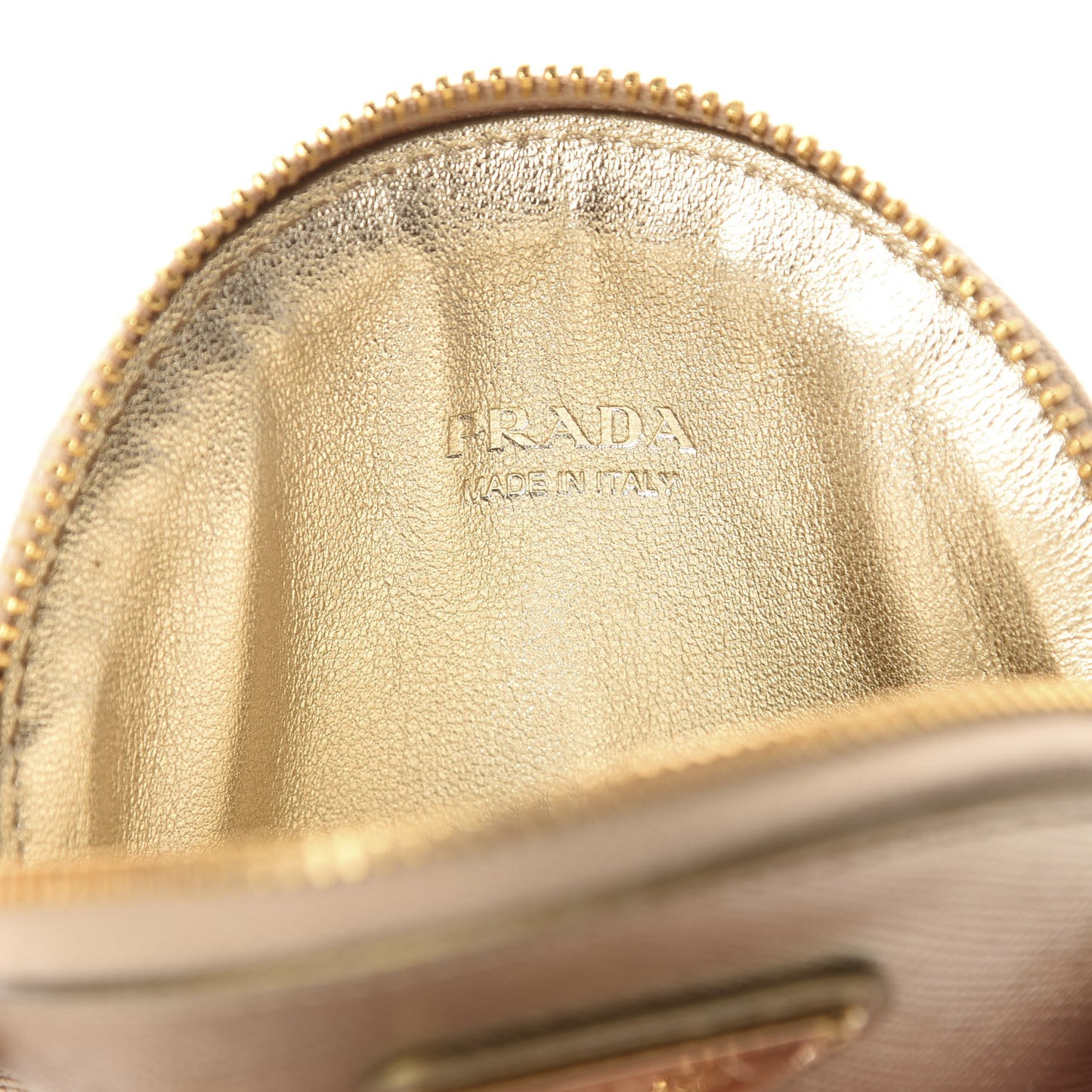 Metallic Saffiano Mini Pouch Pirite