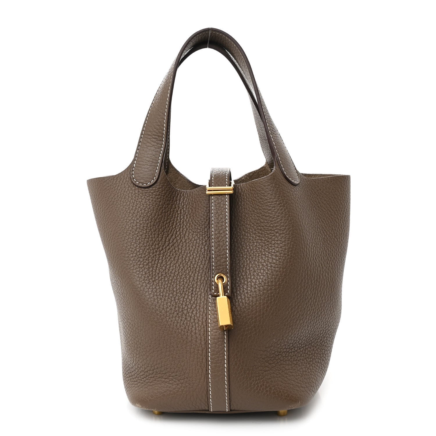 Hermes Taurillon Clemence Picotin Lock 18 PM Etoupe 1 of 13