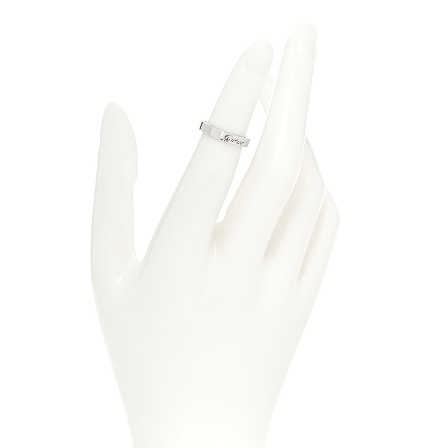 Cartier Platinum 3mm C De Cartier Wedding Band Ring 45 3.25 2 of 6