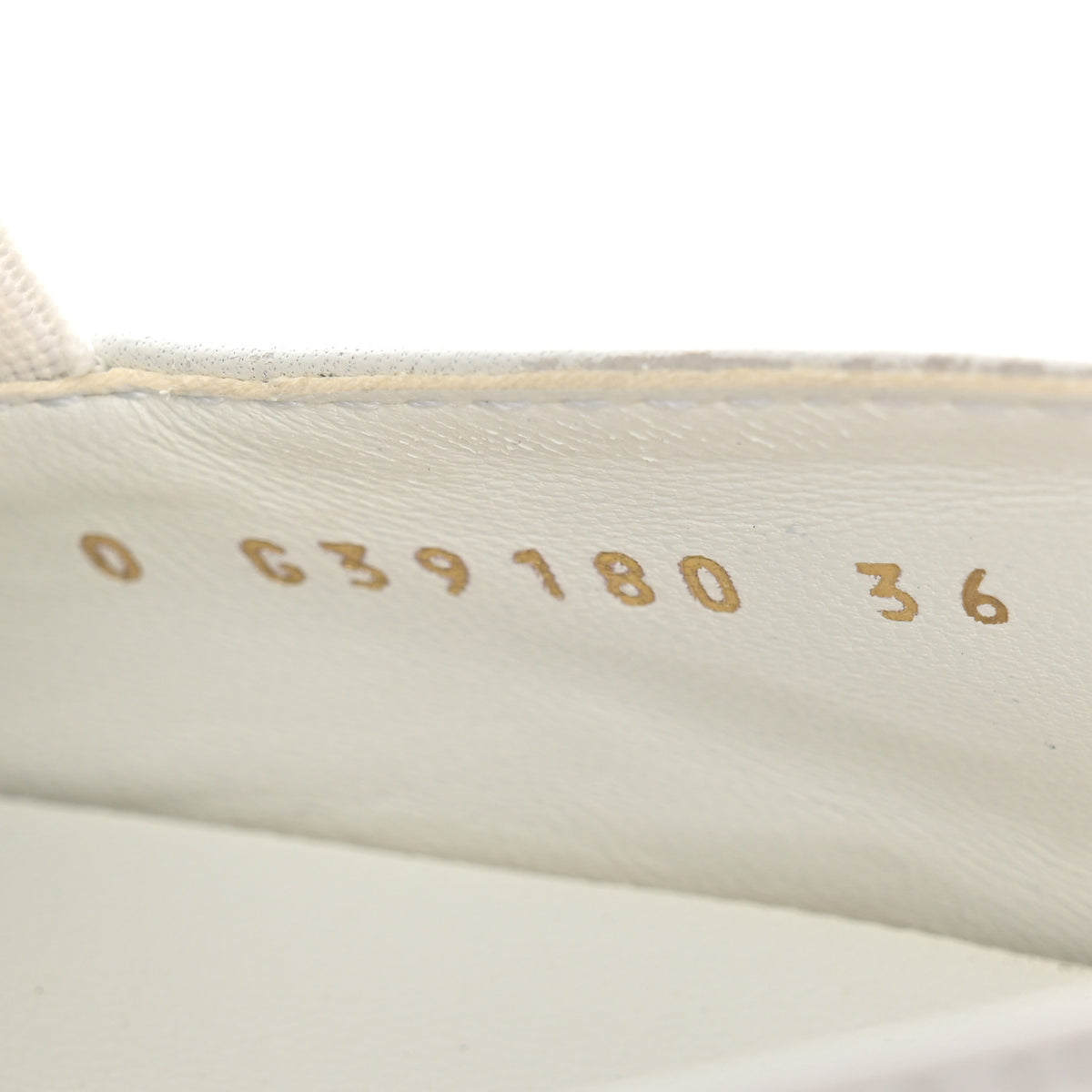Lambskin Quilted Womens CC Stroll Sneakers 36 White