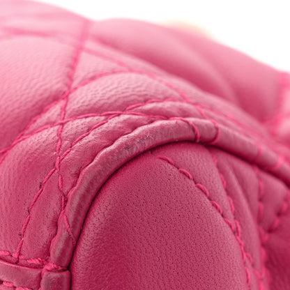 Christian Dior Lambskin Cannage Medium Lady Dior Fuchsia 12 of 13