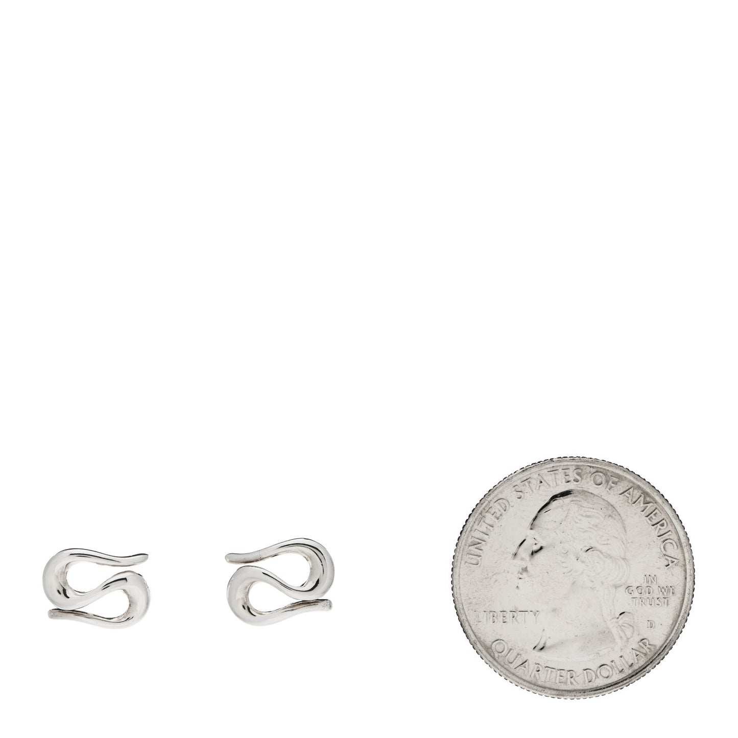 Sterling Silver Elsa Peretti Open Wave Earrings