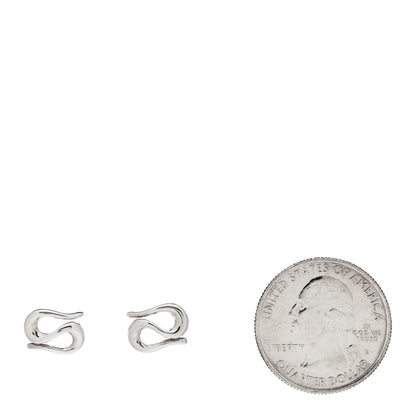 Tiffany Sterling Silver Elsa Peretti Open Wave Earrings 2 of 4