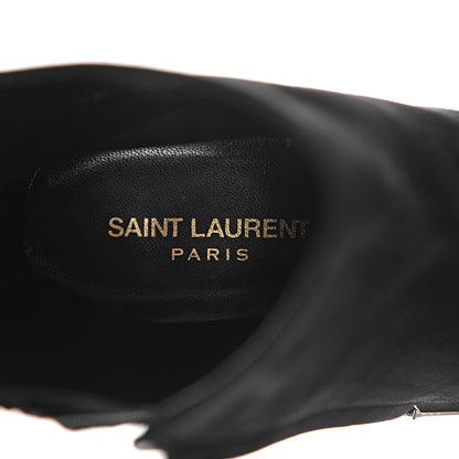 Saint Laurent Suede Kiki Ankle 85 Zip Boot 39.5 Black 7 of 9