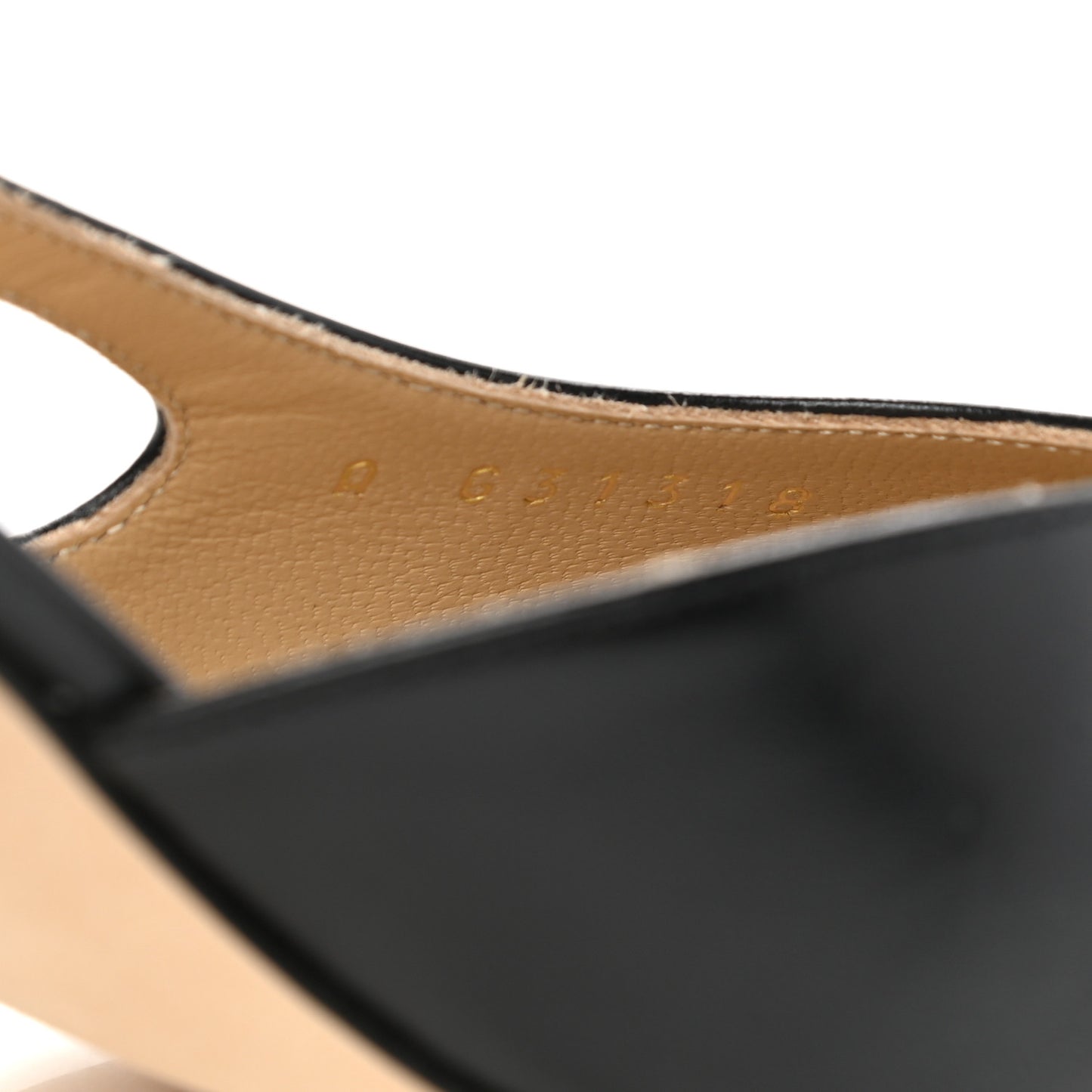 Goatskin Grosgrain Cap Toe CC Slingback Sandals 38 Black