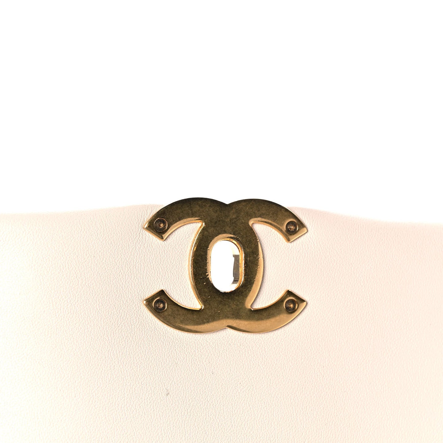 Lambskin Quilted Medium Chanel 19 Flap Light Beige