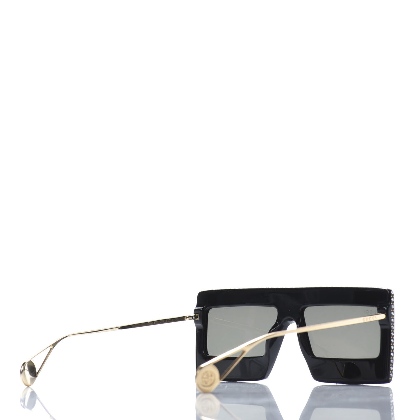 Acetate Crystal Mask-Frame Sunglasses GG0431S Black
