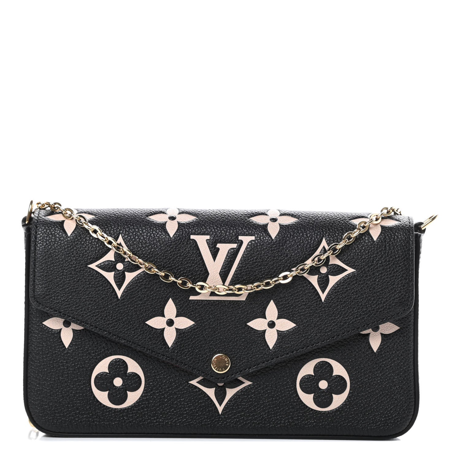 Louis Vuitton Empreinte Monogram Giant Felicie Pochette Black Beige 1 of 10