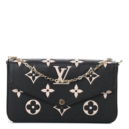 Louis Vuitton Empreinte Monogram Giant Felicie Pochette Black Beige 1 of 10