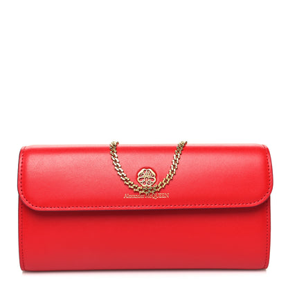 Alexander McQueen Calfskin Wallet on Chain Red 1 of 10