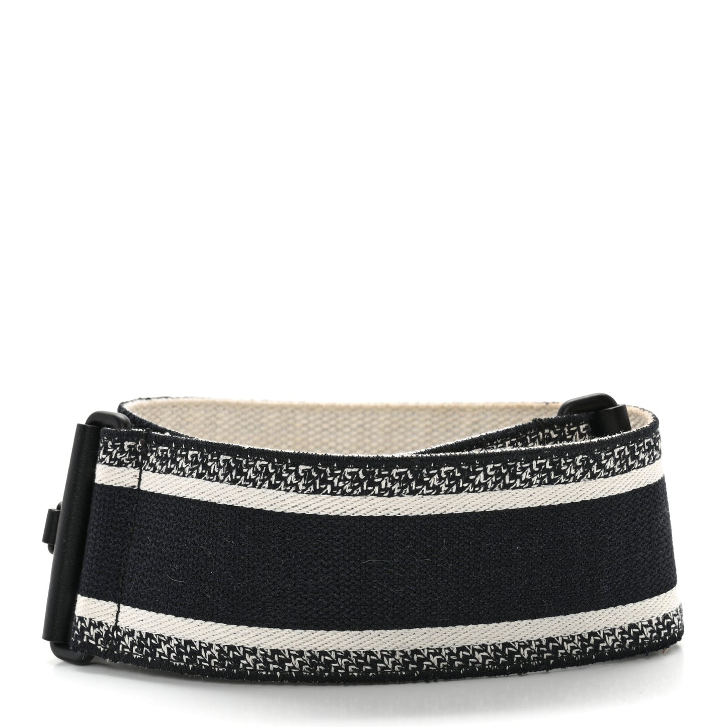 Canvas Embroidered Shoulder Strap Black Ultramatte