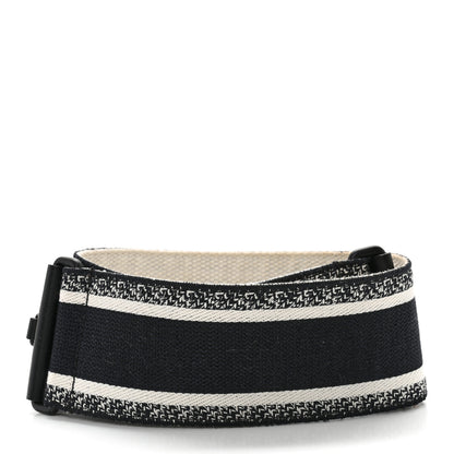 Christian Dior Canvas Embroidered Shoulder Strap Black Ultramatte 2 of 6
