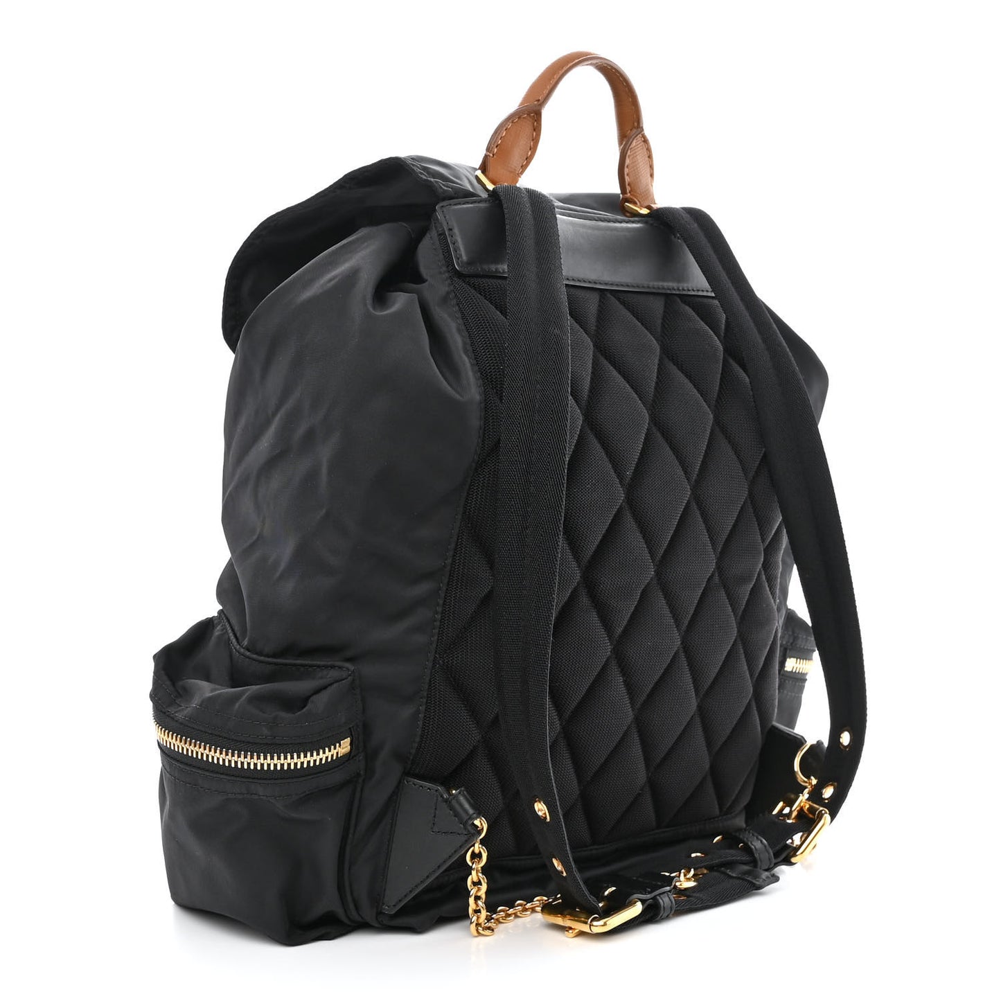Nylon Medium Rucksack Backpack Black