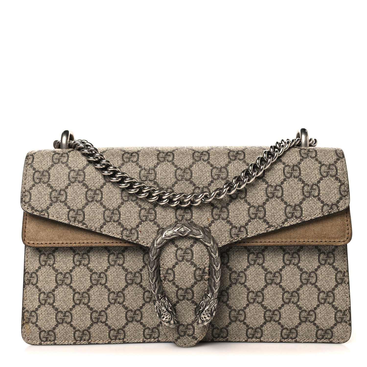 Gucci GG Supreme Monogram Small Dionysus Shoulder Bag Taupe 1 of 11