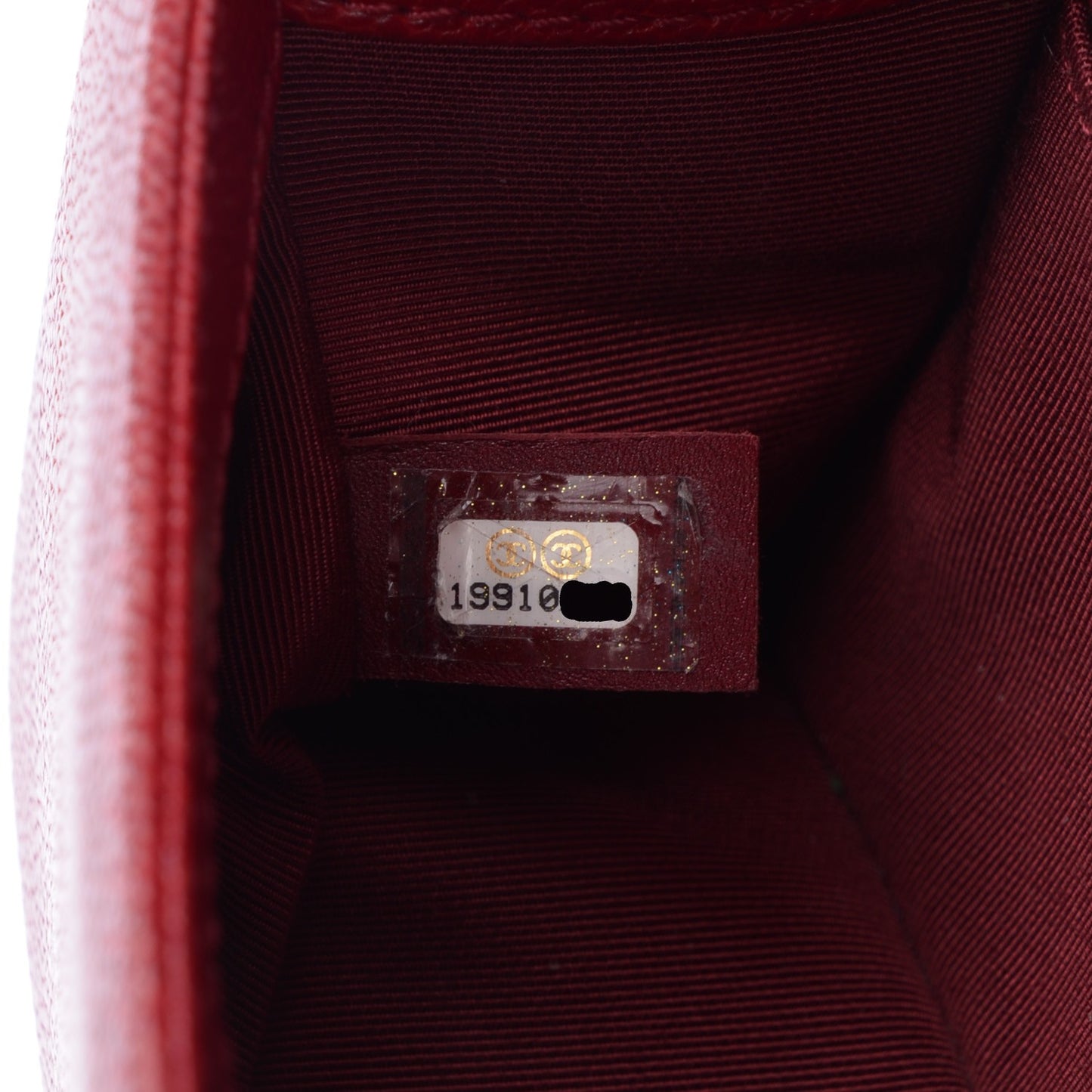 Caviar Quilted Small Boy Flap Bag Dark Red