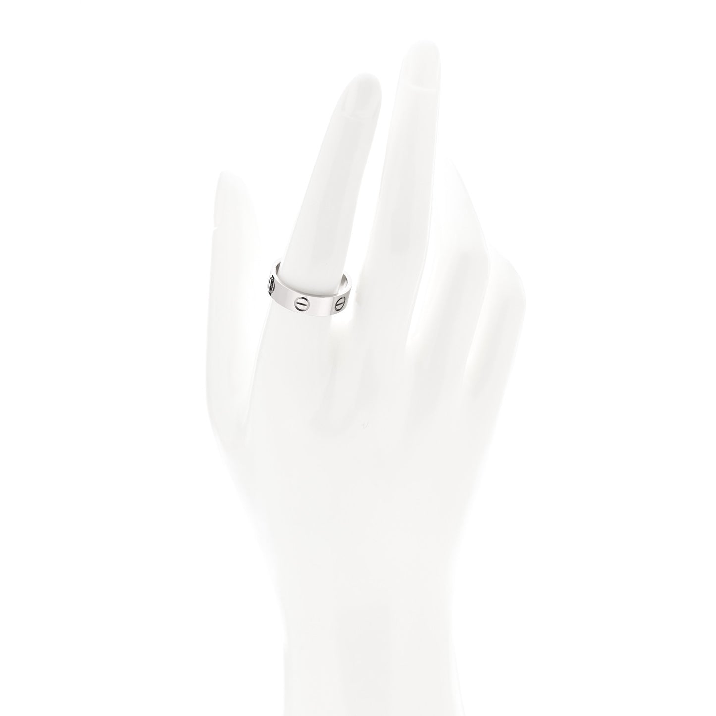 18K White Gold 5.5mm LOVE Ring 57 8