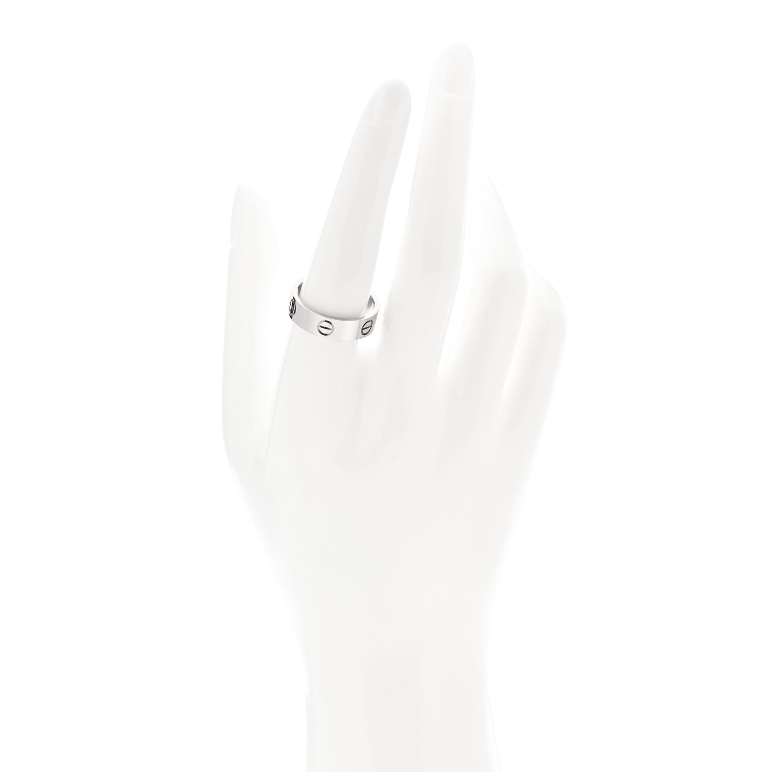 Cartier 18K White Gold 5.5mm LOVE Ring 57 8 2 of 4