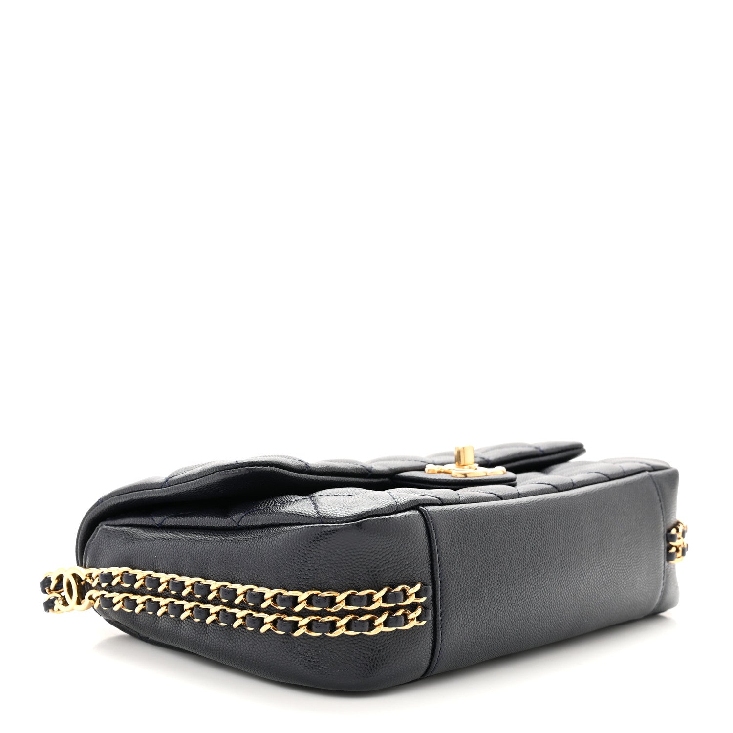 Chanel Caviar Quilted Small CC You Flap Dark Blue 4 of 13