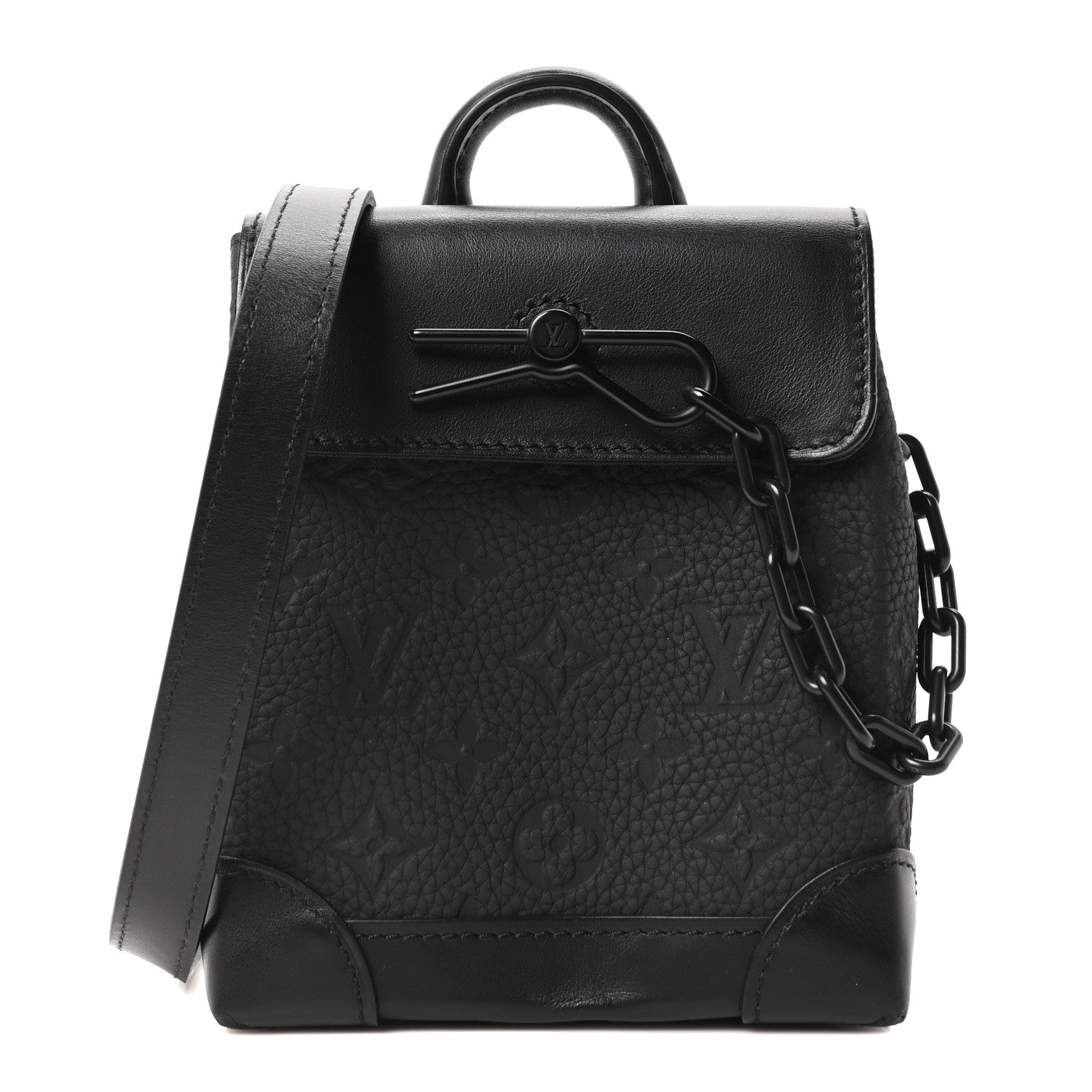 Louis Vuitton Taurillon Monogram Nano Steamer Black 1 of 9
