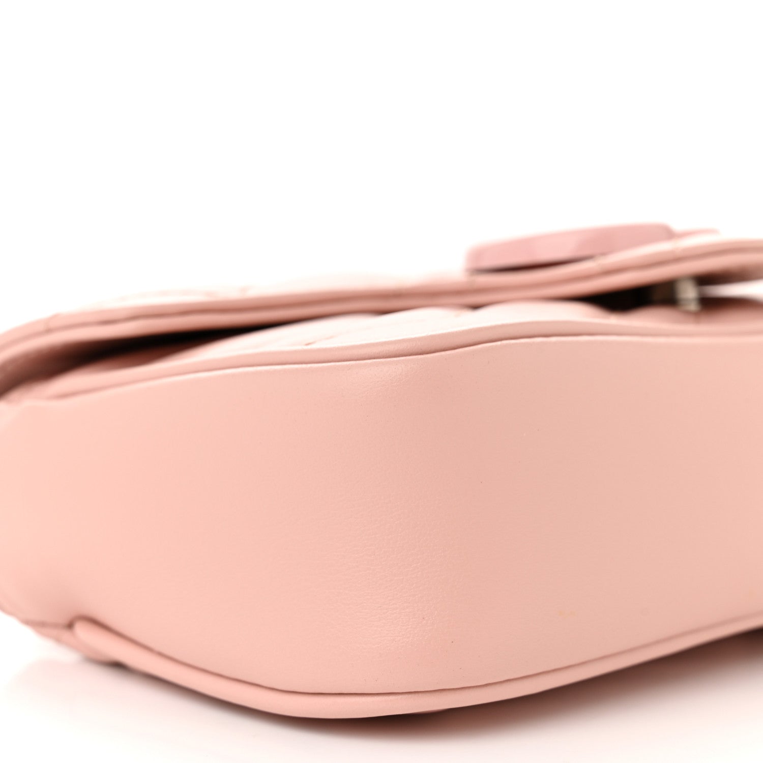 Gucci Calfskin Matelasse Monochrome GG Marmont Chain Belt Bag Perfect Pink 9 of 11