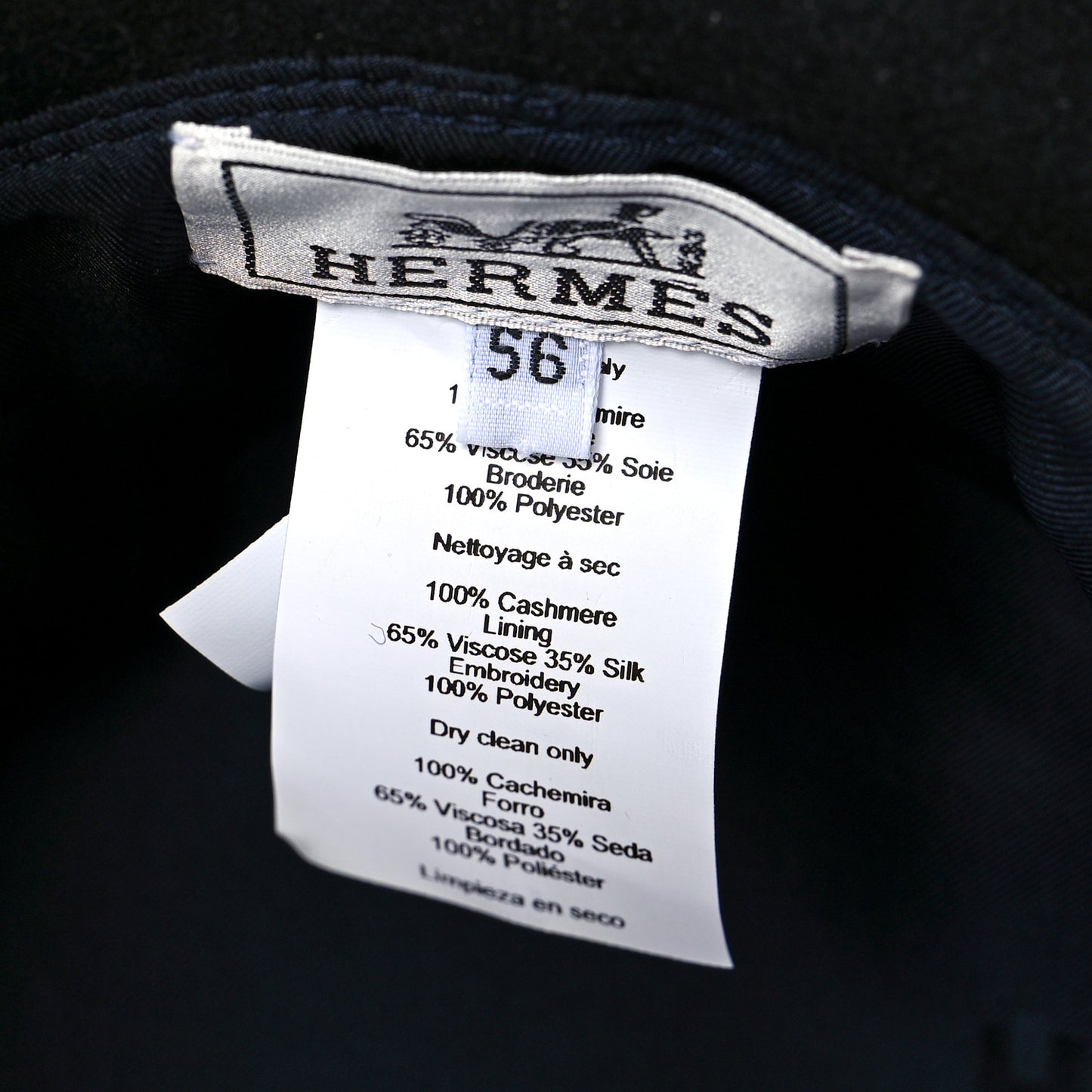 Cashmere Debbie Charms Bucket Hat 56 Black