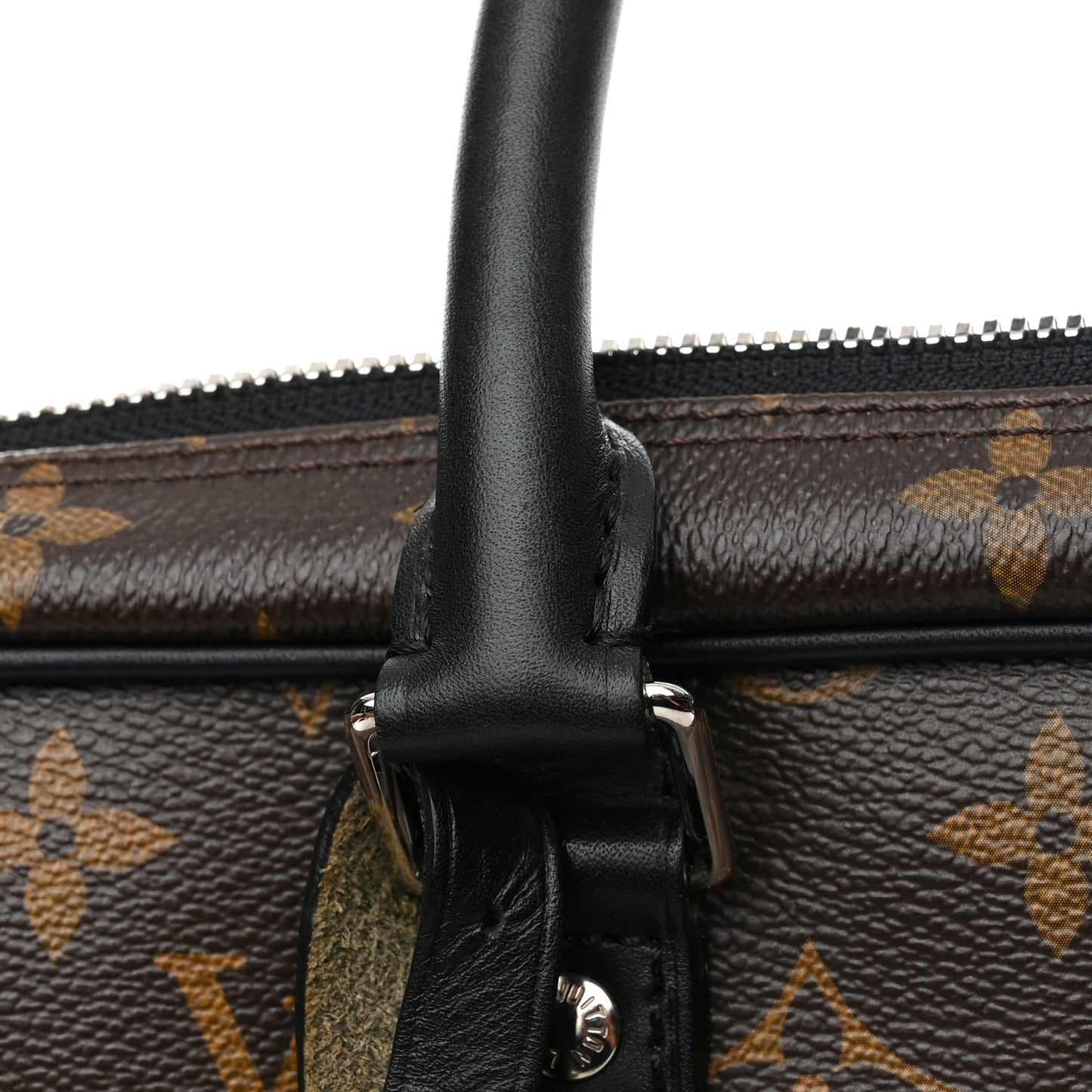 Monogram Macassar Porte Documents Voyage Soft Briefcase