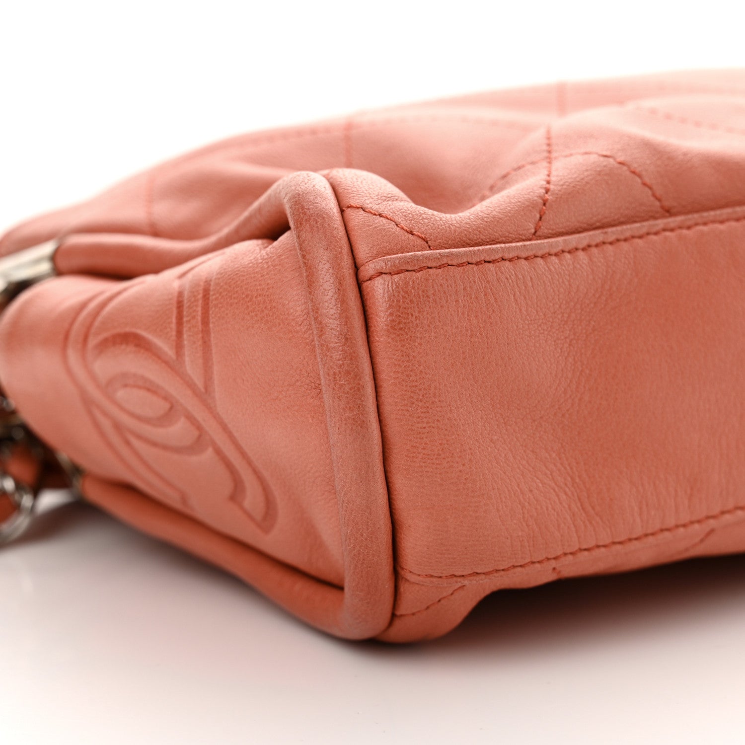 Chanel Lambskin Stitched Small Ultimate Soft Tote Pink 9 of 17