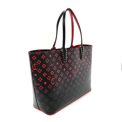 Christian Louboutin Perforated Calfskin Degrade Loubinthesky East West Cabata Tote Black Red 4 of 11
